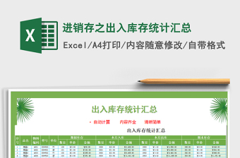 2021年進(jìn)銷存之出入庫存統(tǒng)計匯總