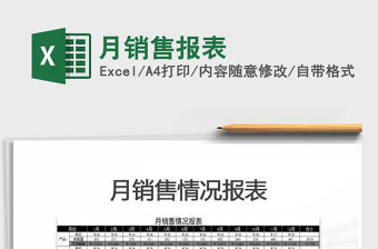 2021年月銷售報表