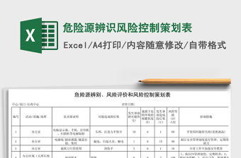 2021年危險源辨識風險控制策劃表