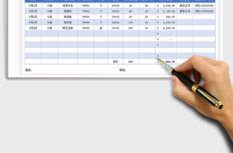 2021年采购记录表（采购明细表）