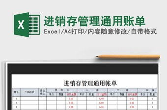 2021年進(jìn)銷存管理通用賬單