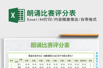 2021年朗誦比賽評(píng)分表