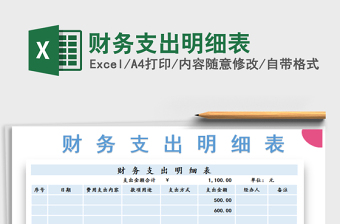 2021年財務支出明細表