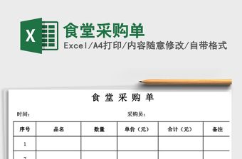 2021年食堂采购单