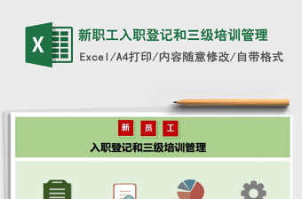 2021年新職工入職登記和三級培訓管理