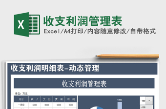 2021年收支利潤管理表免費(fèi)下載