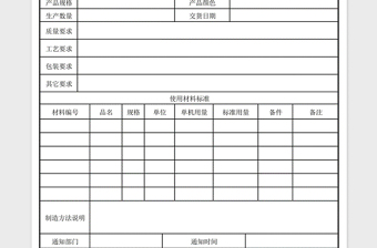 2021年生产制造指令单