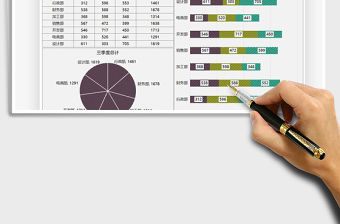 2021年數據圖表模板季度分析