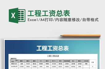 2021年工程工資總表