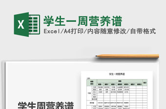 2021年學(xué)生一周營(yíng)養(yǎng)譜