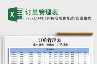 2021年訂單管理表