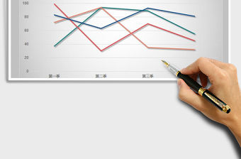 2021年小清新四色折線圖