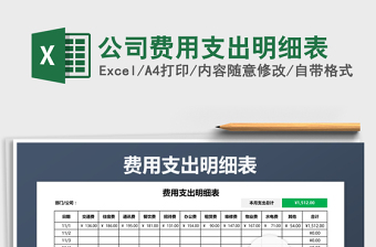 2021年公司費(fèi)用支出明細(xì)表