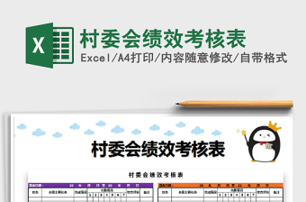 2021年村委會績效考核表