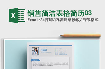 2021年銷售簡潔表格簡歷03