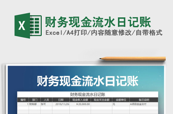2021年財務(wù)現(xiàn)金流水日記賬