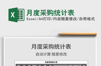 2021年月度采購統(tǒng)計表