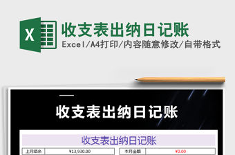 2021年收支表出納日記賬