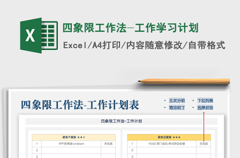 2021年四象限工作法-工作學(xué)習(xí)計(jì)劃免費(fèi)下載