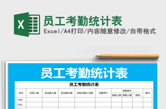 2021年員工考勤統(tǒng)計表