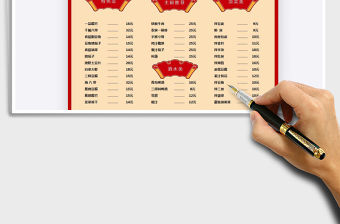 2021年酒店點菜單