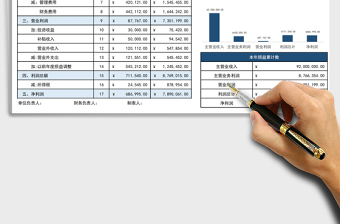 2021年损益表自动统计自动生成图表
