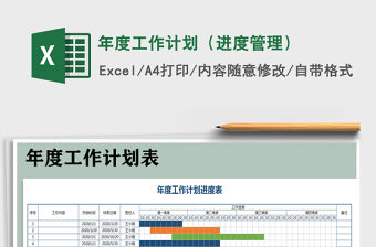 2021年年度工作計(jì)劃（進(jìn)度管理）