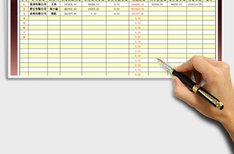 2021年财务应收应付款登记台账（登记查询统计）