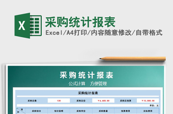 2021年采購統(tǒng)計報表