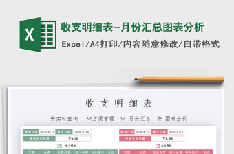 2021年收支明細(xì)表-月份匯總圖表分析
