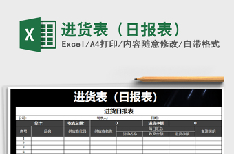 2021年進(jìn)貨表（日?qǐng)?bào)表）