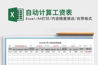 2021年自動(dòng)計(jì)算工資表