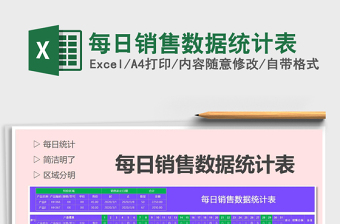 2021年每日銷售數(shù)據(jù)統(tǒng)計(jì)表