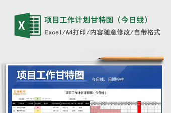 2021年項(xiàng)目工作計(jì)劃甘特圖（今日線）