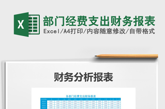 2021年部門經(jīng)費(fèi)支出財(cái)務(wù)報(bào)表