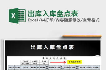 2021年出庫(kù)入庫(kù)盤點(diǎn)表