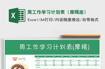 2021年周工作學習計劃表（摩羯座）