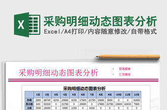 2021年采購明細動態圖表分析免費下載