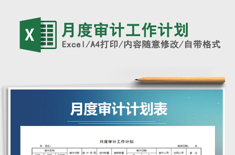 2021年月度審計工作計劃