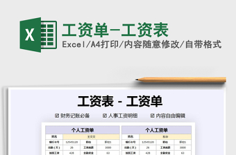 2021年工資單-工資表