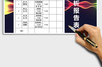 2021年经营分析报告表