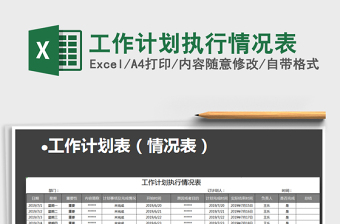 2021年工作計劃執(zhí)行情況表