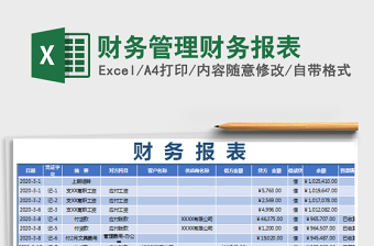 2021年财务管理财务报表