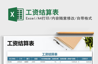 2021年工資結(jié)算表