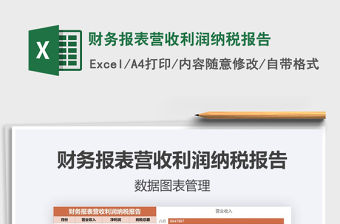 2021年財務報表營收利潤納稅報告免費下載