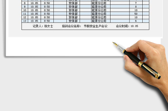 2021年参加培训会议人员签到表