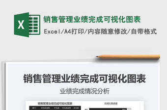 2021年銷售管理業績完成可視化圖表