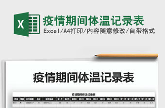 2022疫情期間健康記錄表