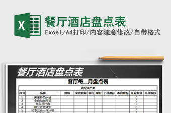 2021年餐廳酒店盤點表