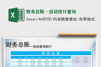 2021年財(cái)務(wù)總賬—自動統(tǒng)計(jì)查詢